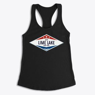 Lime Lake New York Diamond Star Women's Racerback Tank