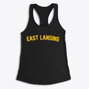 East Lansing Michigan Classic Curve Women's Racerback Tank