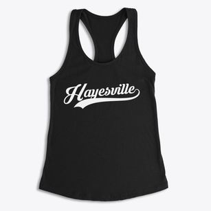 Hayesville North Carolina Vintage Team Women's Racerback Tank