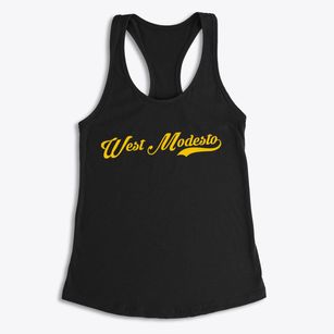 West Modesto California Vintage Team Women's Racerback Tank