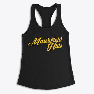 Marshfield Hills Massachusetts Vintage Team Women's Racerback Tank