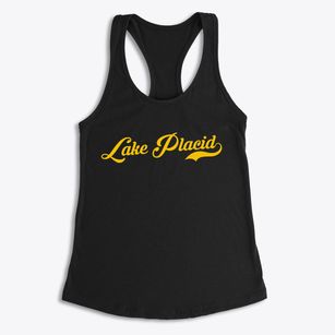 Lake Placid New York Vintage Team Women's Racerback Tank