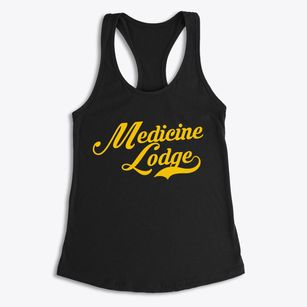 Medicine Lodge Kansas Vintage Team Women's Racerback Tank