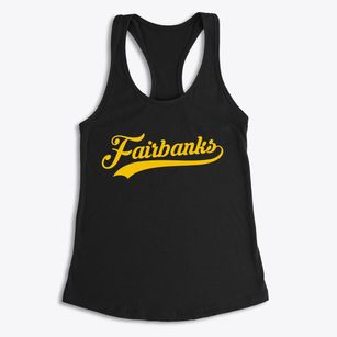 Fairbanks Alaska Vintage Team Women's Racerback Tank