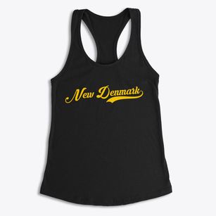 New Denmark Wisconsin Vintage Team Women's Racerback Tank