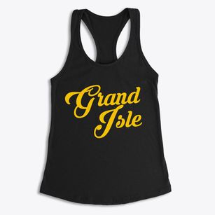 Grand Isle Louisiana Vintage Team Women's Racerback Tank