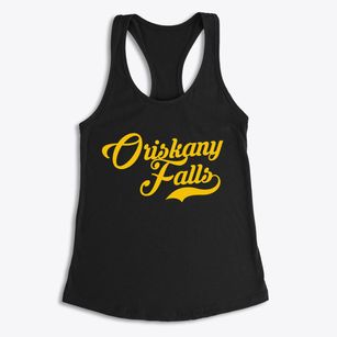 Oriskany Falls New York Vintage Team Women's Racerback Tank