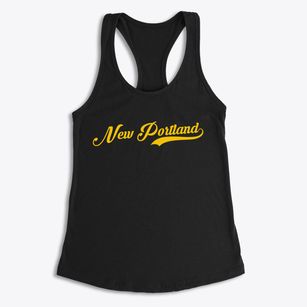 New Portland Maine Vintage Team Women's Racerback Tank