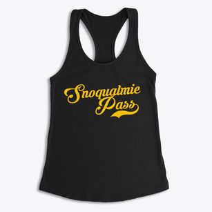 Snoqualmie Pass Washington Vintage Team Women's Racerback Tank