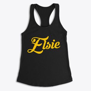 Elsie Nebraska Vintage Team Women's Racerback Tank