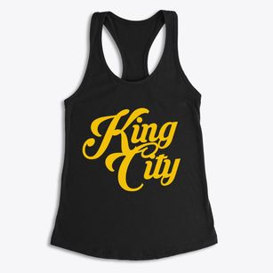 King City California Vintage Team Women's Racerback Tank