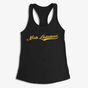 North Lindenhurst New York Vintage Team Women's Racerback Tank