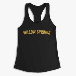Willow Springs Illinois Timeless Retro Women's Racerback Tank