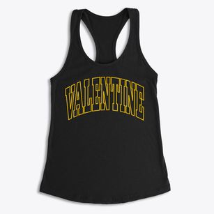 Valentine Nebraska Trendy Block Women's Racerback Tank
