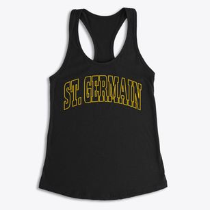 St. Germain Wisconsin Trendy Block Women's Racerback Tank