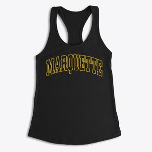 Marquette Michigan Trendy Block Women's Racerback Tank