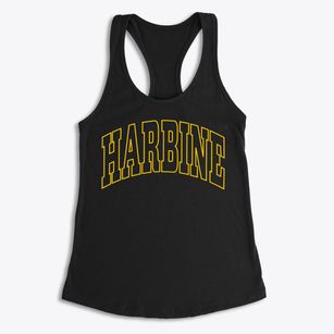 Harbine Nebraska Trendy Block Women's Racerback Tank