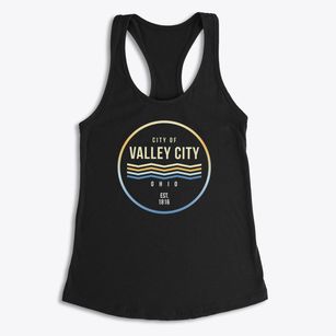 Valley City Ohio Color Fade Women's Racerback Tank