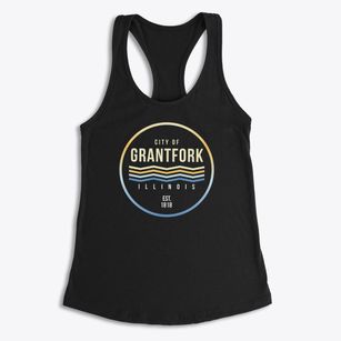 Grantfork Illinois Color Fade Women's Racerback Tank