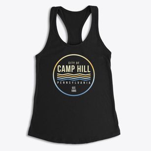 Camp Hill Pennsylvania Color Fade Women's Racerback Tank