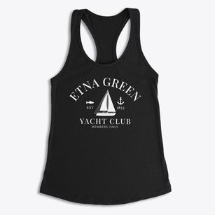Etna Green Indiana Yacht Club Women's Racerback Tank