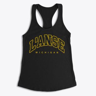 L'anse Michigan Inline Women's Racerback Tank