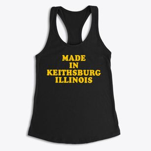 Keithsburg Illinois Classic 70s Women's Racerback Tank