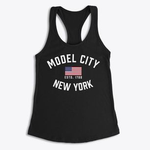Model City New York Patriot Women's Racerback Tank