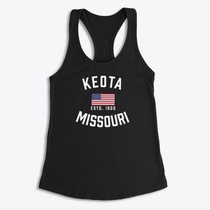 Keota Missouri Patriot Women's Racerback Tank