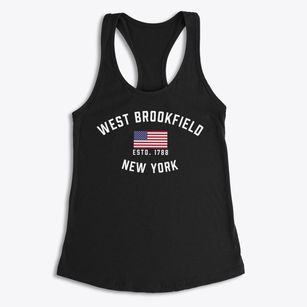 West Brookfield New York Patriot Women's Racerback Tank