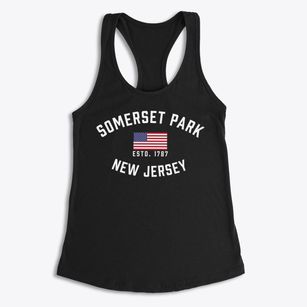 Somerset Park New Jersey Patriot Women's Racerback Tank