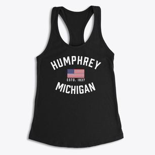 Humphrey Michigan Patriot Women's Racerback Tank