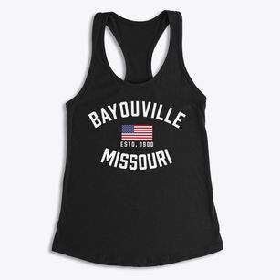 Bayouville Missouri Patriot Women's Racerback Tank