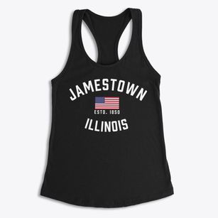 Jamestown Illinois Patriot Women's Racerback Tank
