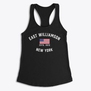 East Williamson New York Patriot Women's Racerback Tank