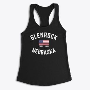 Glenrock Nebraska Patriot Women's Racerback Tank