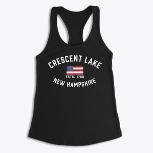 Crescent Lake New Hampshire Patriot Women's Racerback Tank