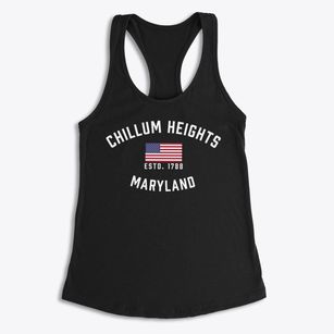 Chillum Heights Maryland Patriot Women's Racerback Tank