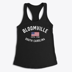 Bloomville South Carolina Patriot Women's Racerback Tank