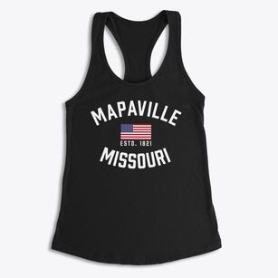 Mapaville Missouri Patriot Women's Racerback Tank