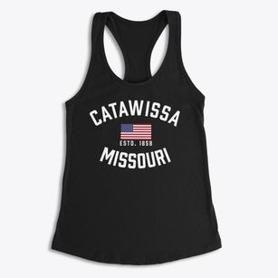 Catawissa Missouri Patriot Women's Racerback Tank