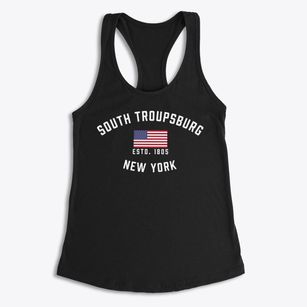 South Troupsburg New York Patriot Women's Racerback Tank