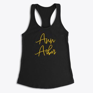 Ann Arbor Michigan Freestyle Women's Racerback Tank