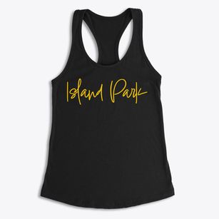 Island Park Idaho Freestyle Women's Racerback Tank