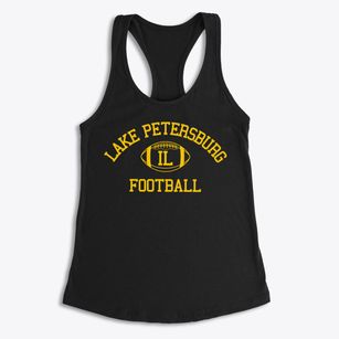 Lake Petersburg Illinois Football Women's Racerback Tank