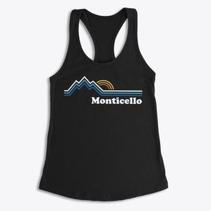 Monticello New Mexico Mountain View Women's Racerback Tank