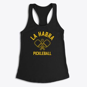 La Habra California Pickleball Women's Racerback Tank