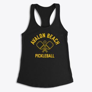 Avalon Beach Florida Pickleball Women's Racerback Tank