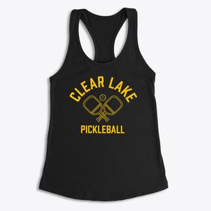 Clear Lake Oklahoma Pickleball Women's Racerback Tank