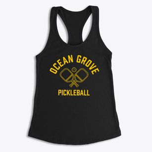 Ocean Grove Washington Pickleball Women's Racerback Tank